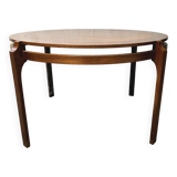 Vintage convertible teak table