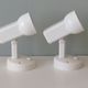 Suite of 2 white lacquered metal wall spotlights Massive edition, Belgium 1970-1980