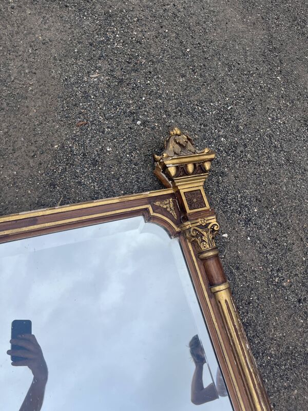 Grand miroir ancien 144 cm de style Empire - Miroir trumeau ou de cheminée