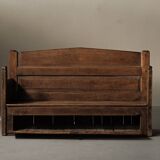 Folk art chest bench, Catalonia, 1800