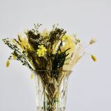 Vase en verre pressé – motif feuillage