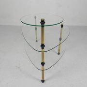 Etagere with 3 glass plates, kidney shape, 1950s