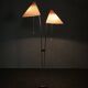 1960s Czech Japanese Floor Lamp with Twin Handmade Paper Shades