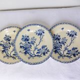 3 plates dessert in iron earth of Gien mondèle Hawthorn 211224