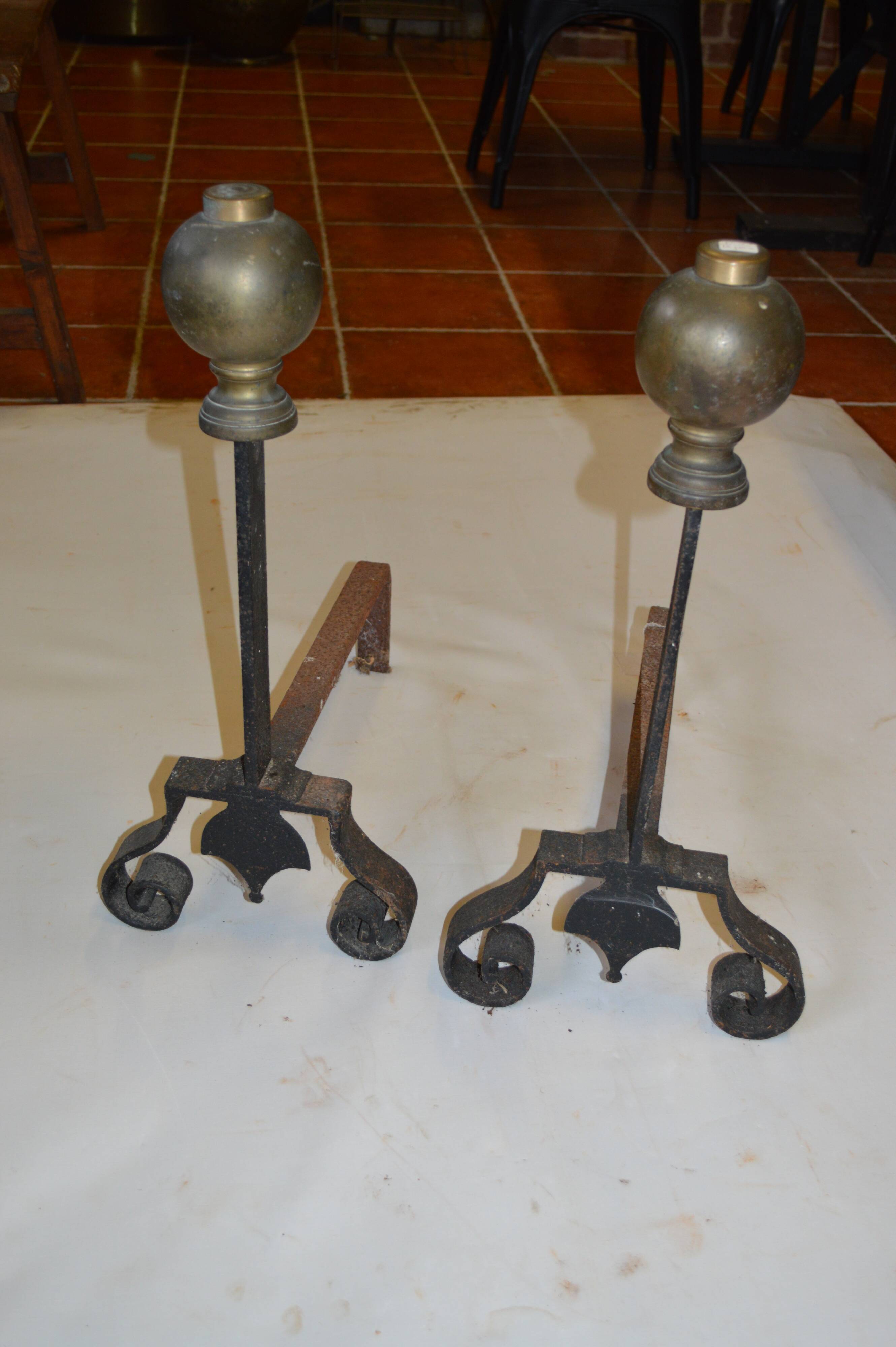 Wrought iron and brass channels