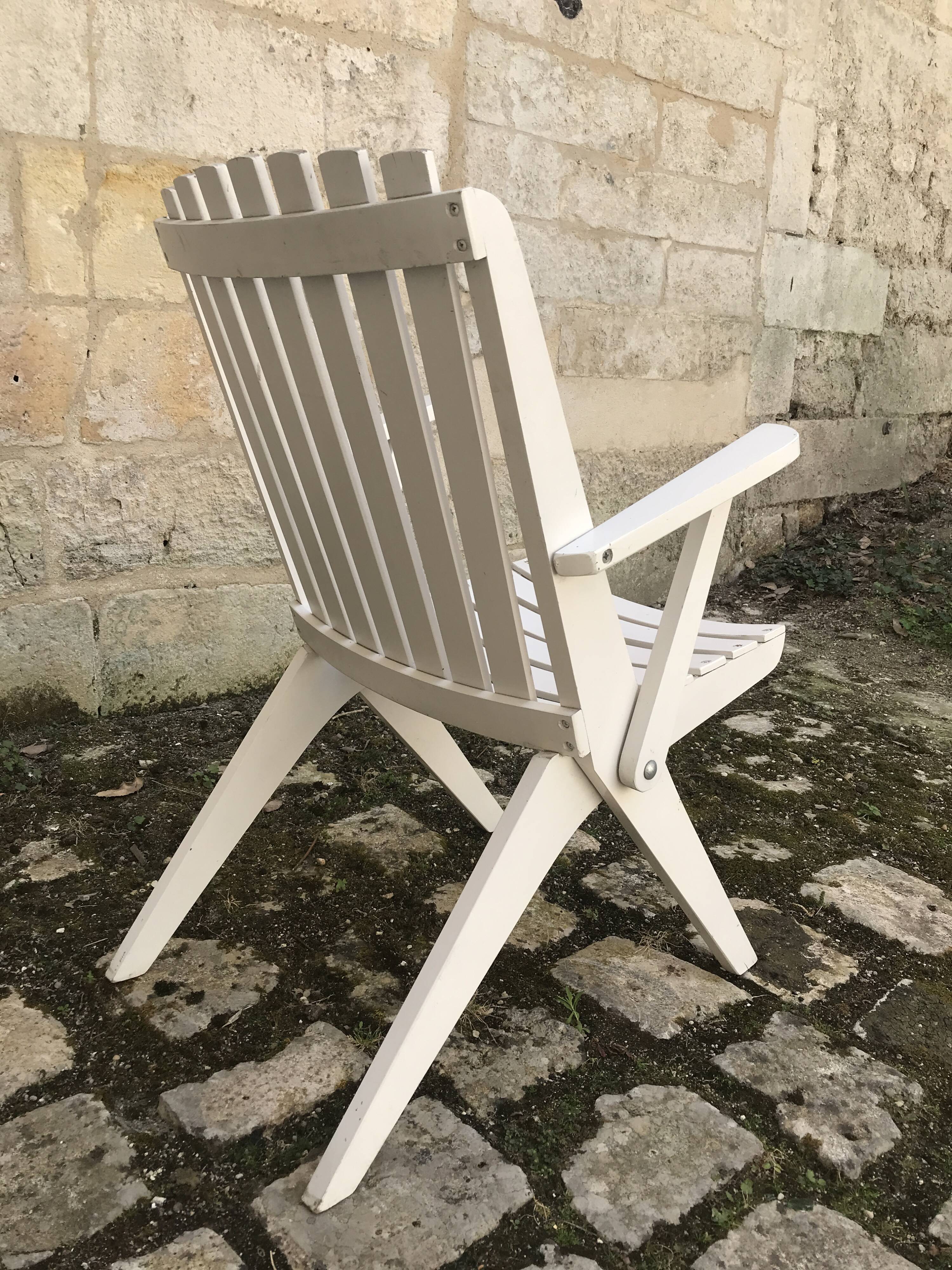 Paire de fauteuils pliables vintage « ciseaux » 1950