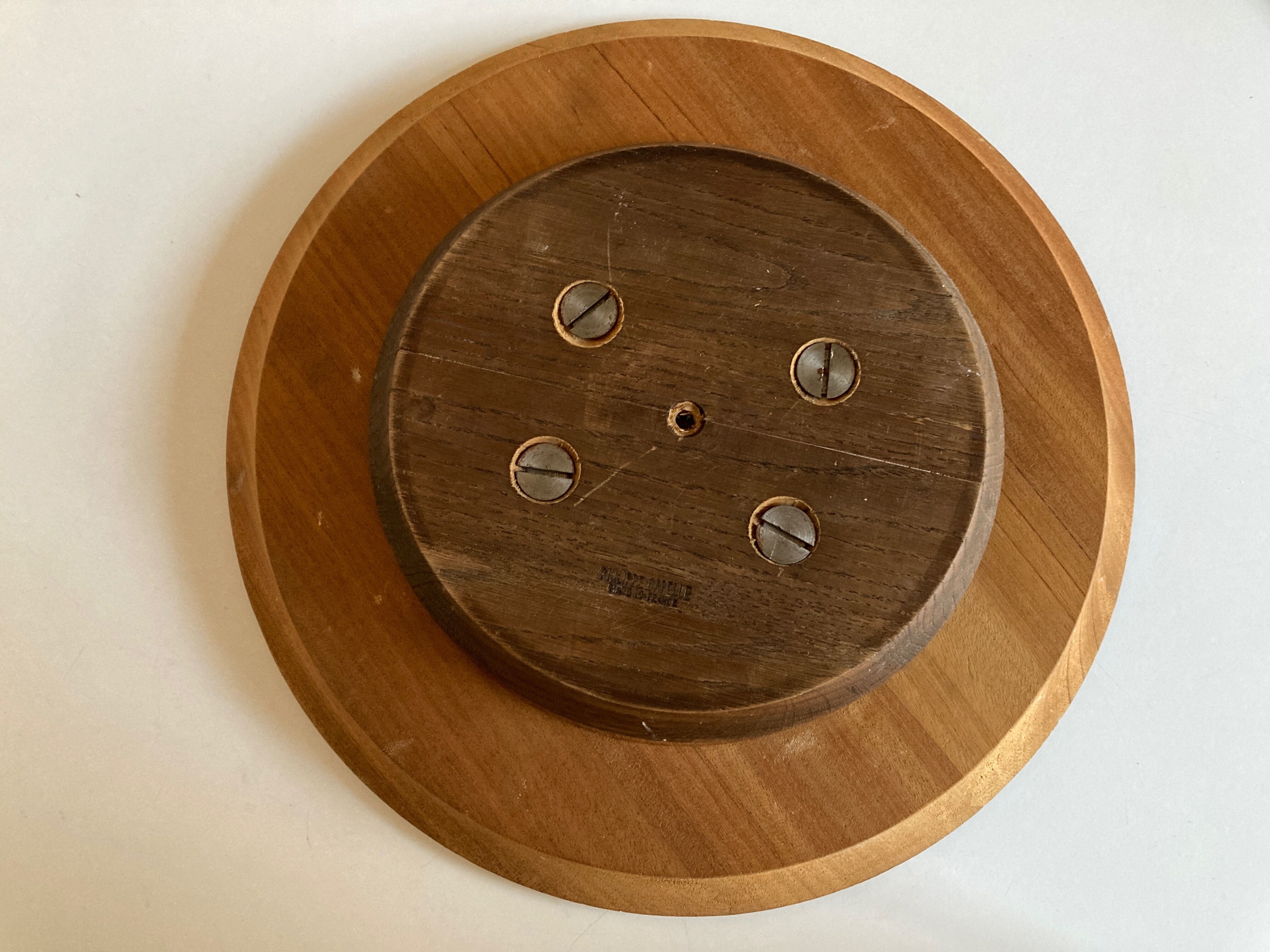 Mid-century modern turntable in solid teak
