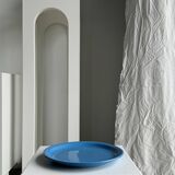 Set of 2 sky blue plates, one slotted