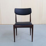 4 Dining Chair in Rosewood and Leatherette by AWA, 1960s