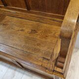 Oak storage bench