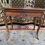 Louis XV style game table in walnut