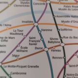 Plan of the Paris metro in 2008. Beautiful reproduction to frame