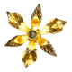 Vintage gold leaf metal flower wall light Florentine wall sconce