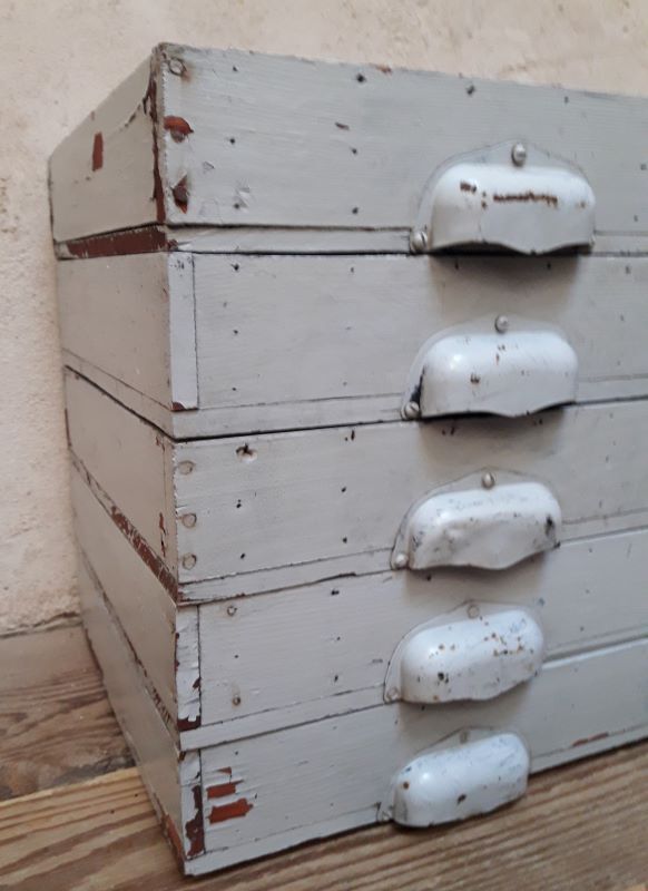 Set of 5 drawers with compartments 60x29,5x7cm