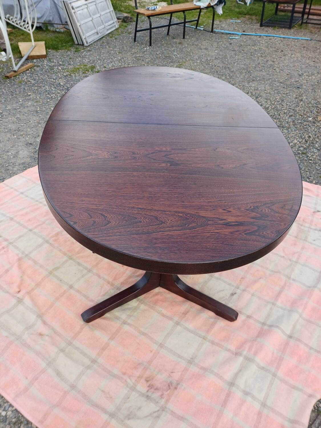 Vintage Scandinavian oval table 1960