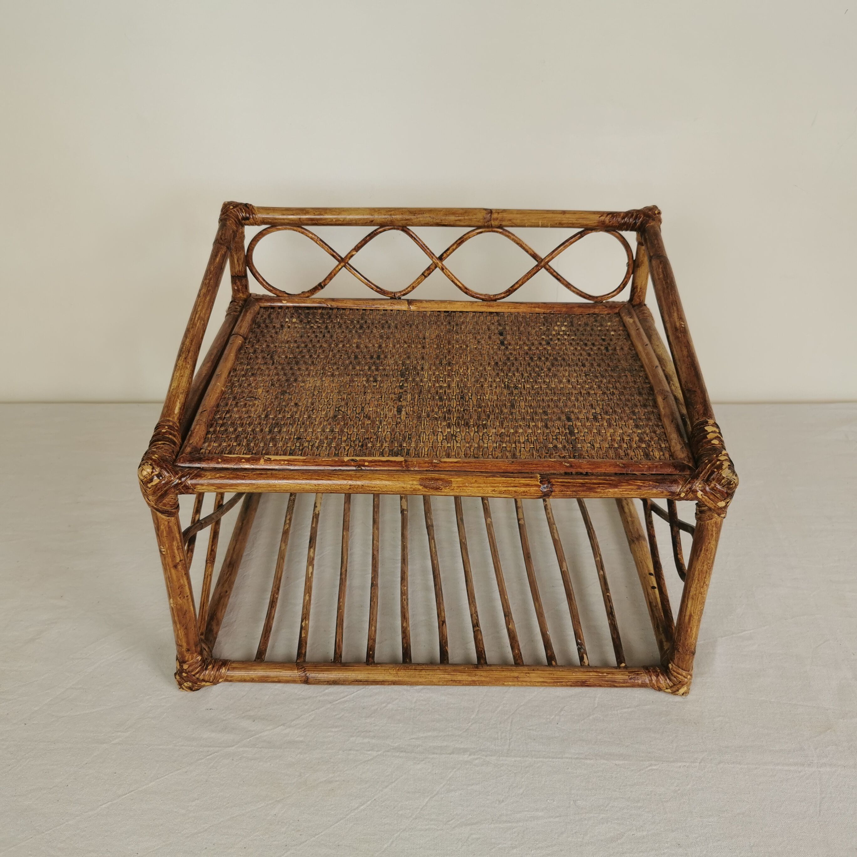 Rattan shelf