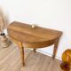 Half-moon console table convertible into a round table - 19th century
