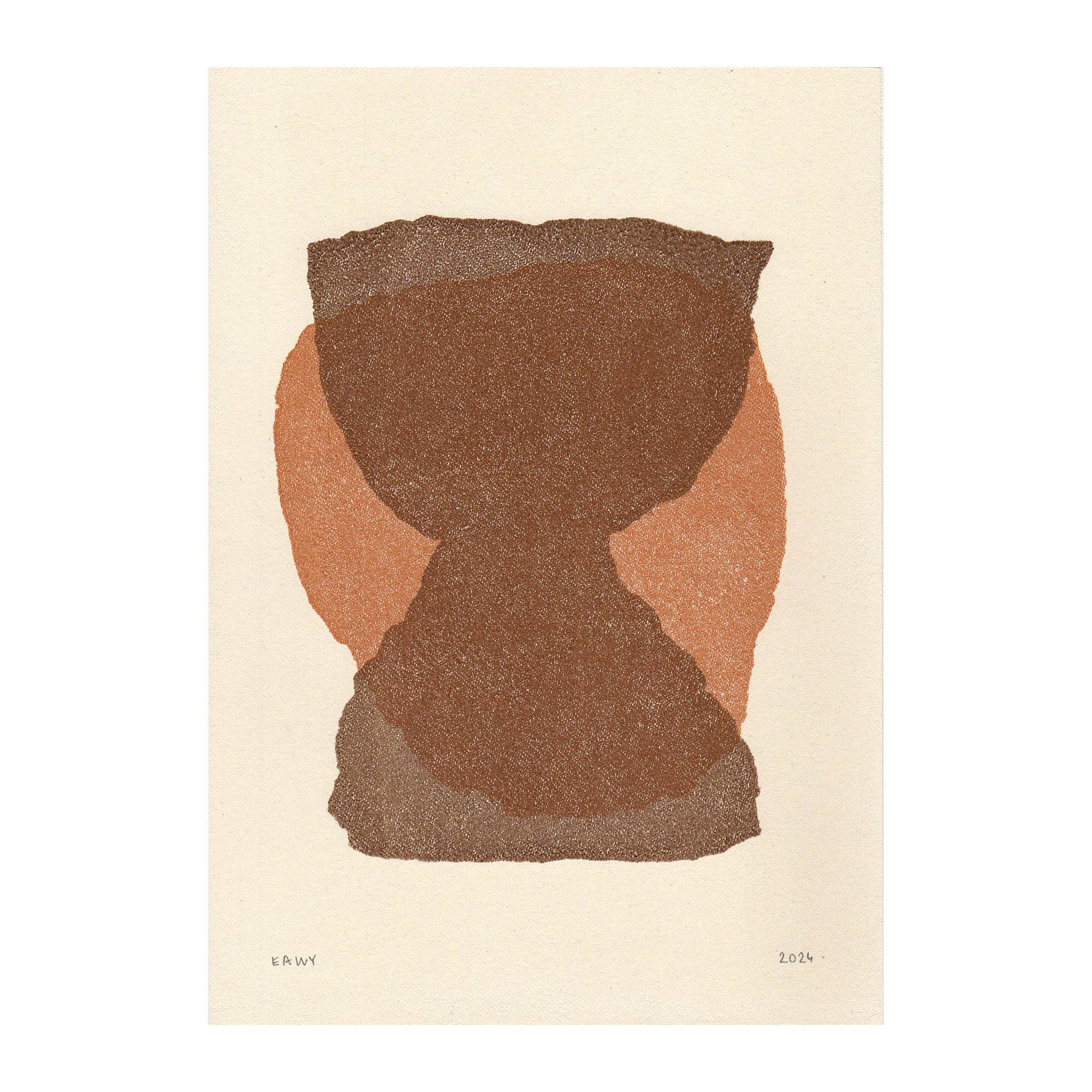 Painting on paper - rock - signed eawy