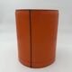 Orange Leather Waste Paper Basket in the Style of a Saddler, in the Taste of Hermès, Ann