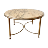 Marble and brass coffee table
