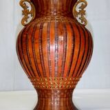 Antique Shanghai vase woven rattan bamboo ceramic People's Republic of China