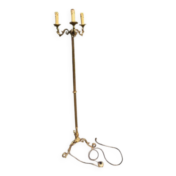 ancien lampadaire / luminaire en bronze doré / vintage — Beyit