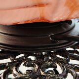 Antique lamp retro art deco skyscraper building 30s