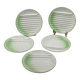 Series of asparagus plates, Revol, porcelain, vintage, slip