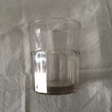 Old ribbed glasses without a foot