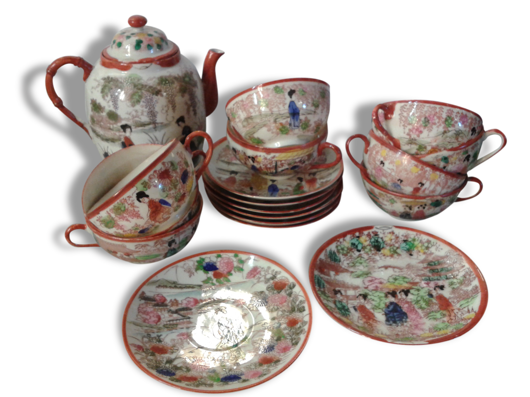 Service à The Chinois Porcelaine Fine