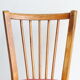 Chaise bistrot années 50 en bois et simili cuir rouge