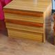 vintage bedside tables in elm by Simat Doubinski Brothers