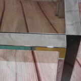 OLD VINTAGE CHROME COFFEE TABLE