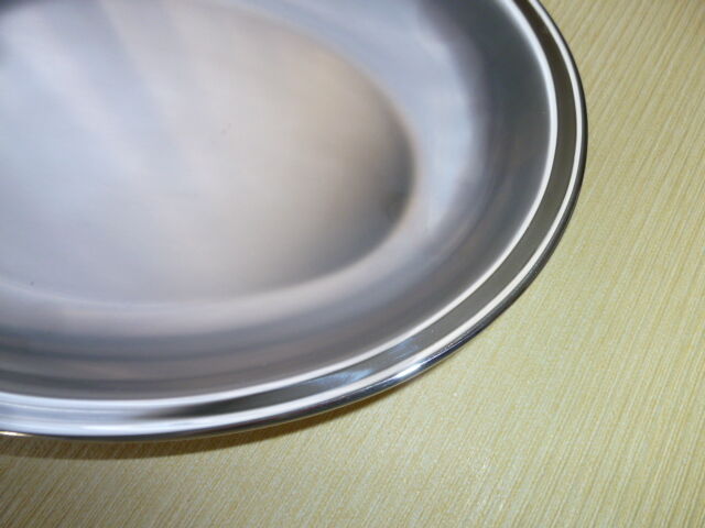 Large stainless steel bread basket contrast guy derenne normandy model