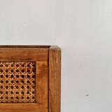 Wood and cane planter