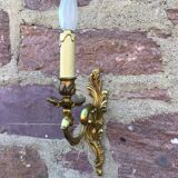 Pair Crystal Stamps Louis XV golden bronze