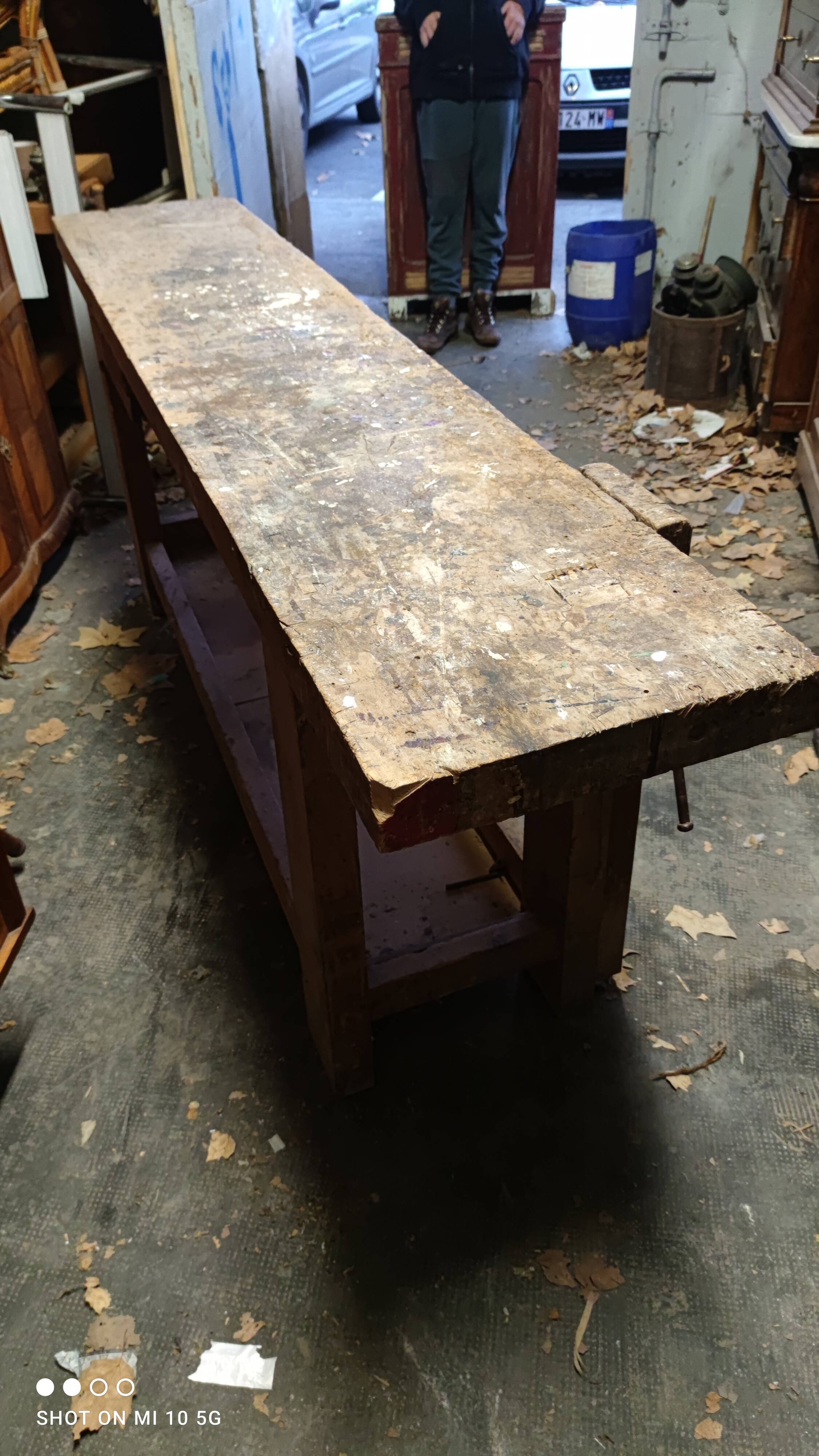 Solid beech carpentry workbench