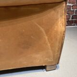 Fauteuil en cuir marron