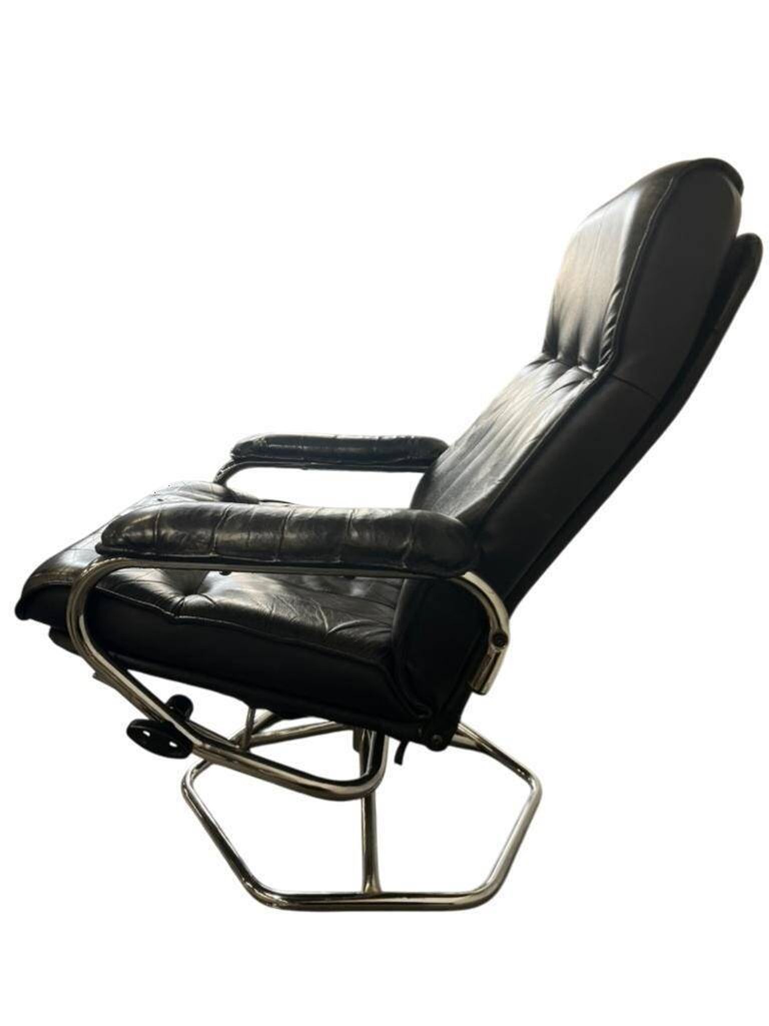 Vintage Danish leather lounge chair / armchair / single chair UNICO