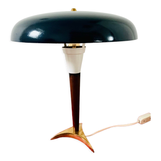 Lampe de bureau par Massive, bois de hêtre & laiton