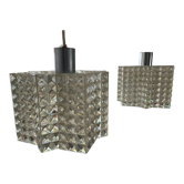 Pair of diamond-Erco pendant lamp by Aloys Gangkofner from the 70s