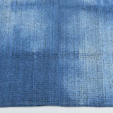 Shades of blue flatweave vintage rug 359x269cm