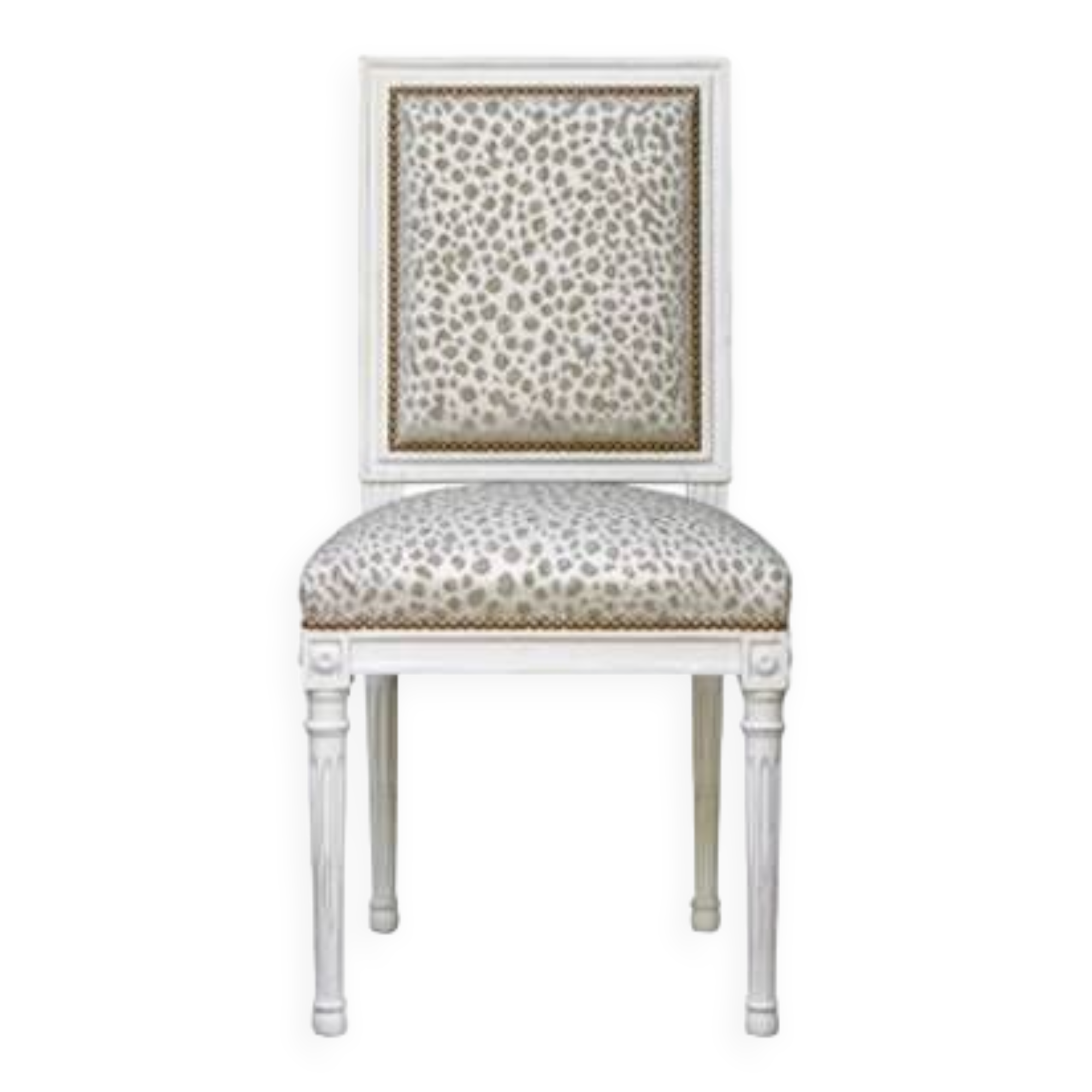 Pair of Louis XVI Jacob chairs. New. Production Harvester