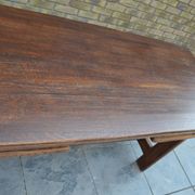 "Brutalist" farmhouse desk/table in solid oak