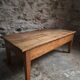Antique French coffee table, 18th-century cherry farmhouse table with a drawer.