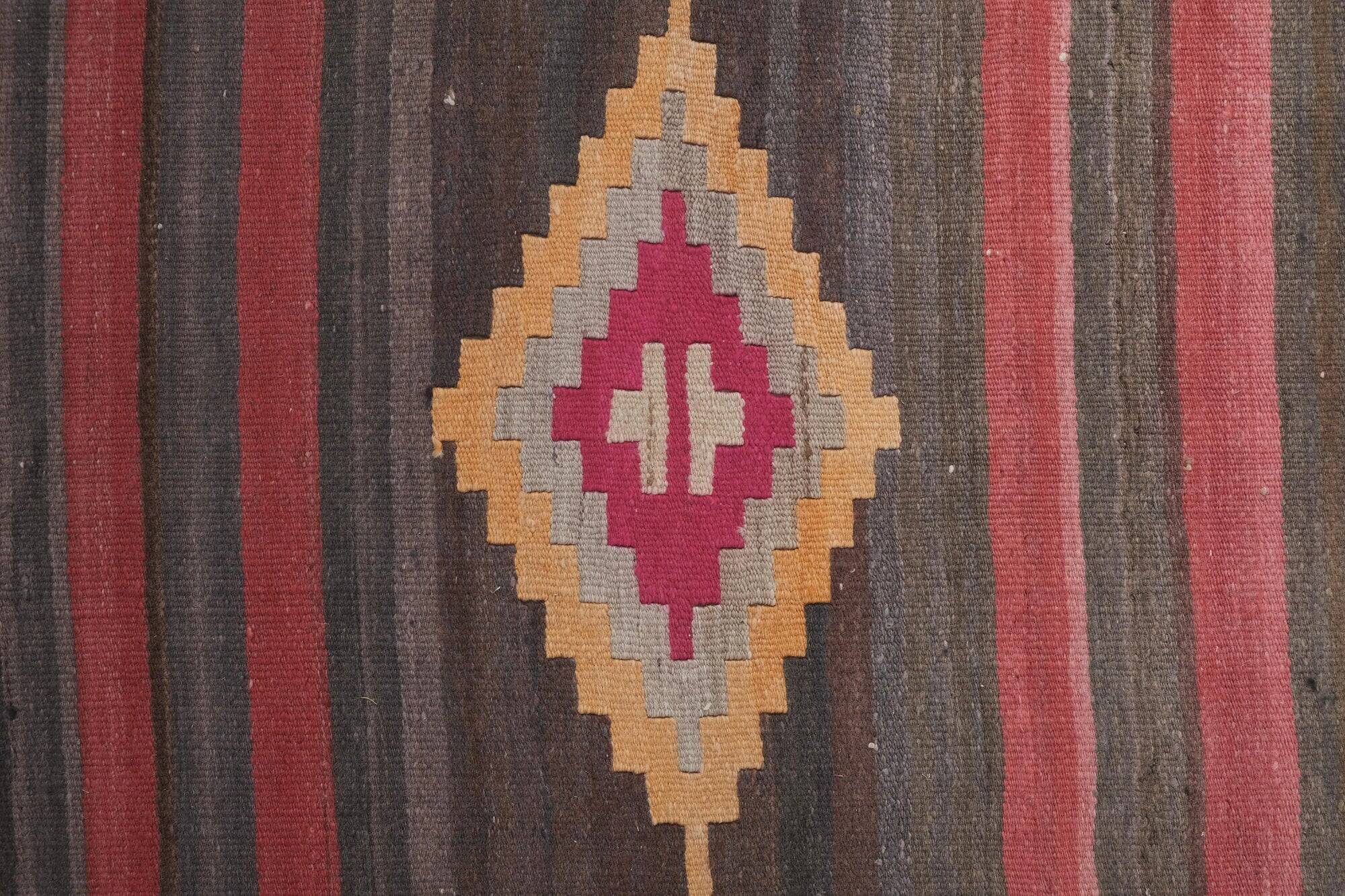 Vintage Turkish hallway rug 86x903 cm