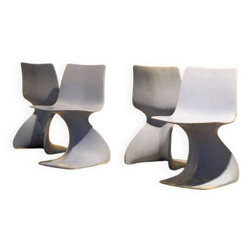 Christian Adam - Four Chairs Naila Publisher New Form Italy 1971