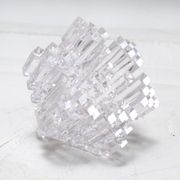 Paire de bougeoirs plexiglas années 70