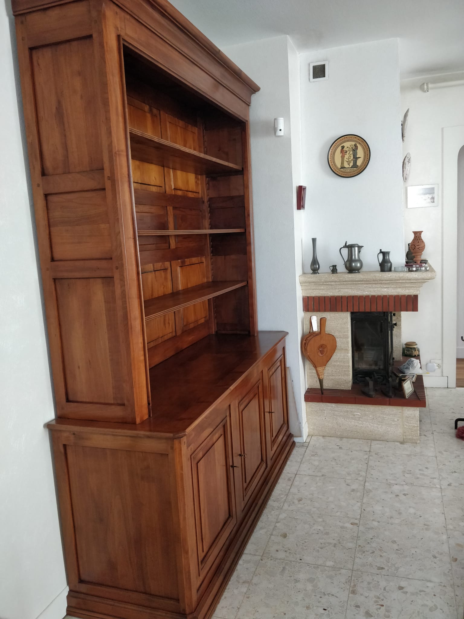 Solid cherry bookcase 3 doors
