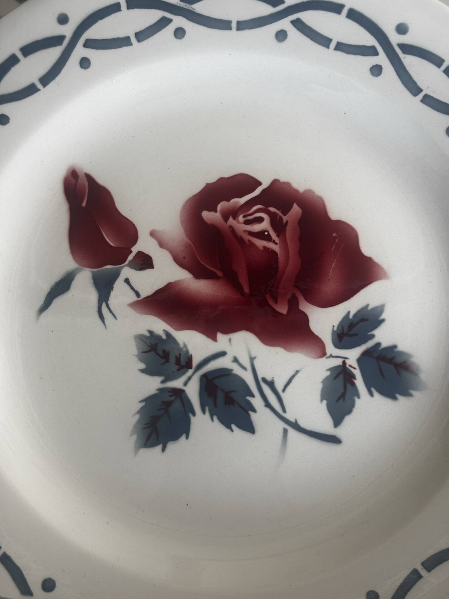 Set of 5 dessert plates earthenware Digoin Sarreguemines Janine